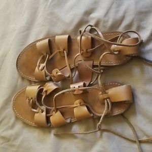 Madewell tan gladiator sandals 10